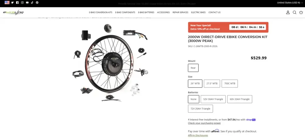 Shopify电动自行车品牌独立站网站设计案例-产品详情页设计理念-始终把清晰度放在第一位