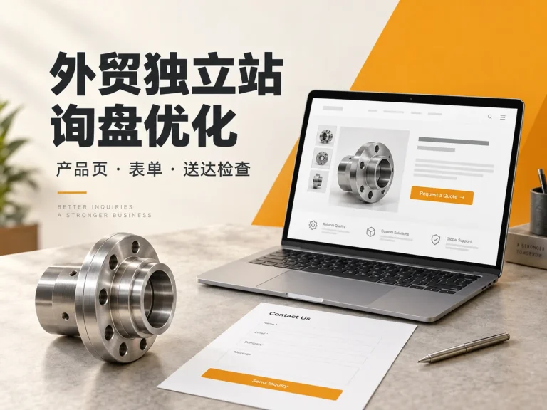外贸独立站询盘优化封面：产品页、表单与送达检查