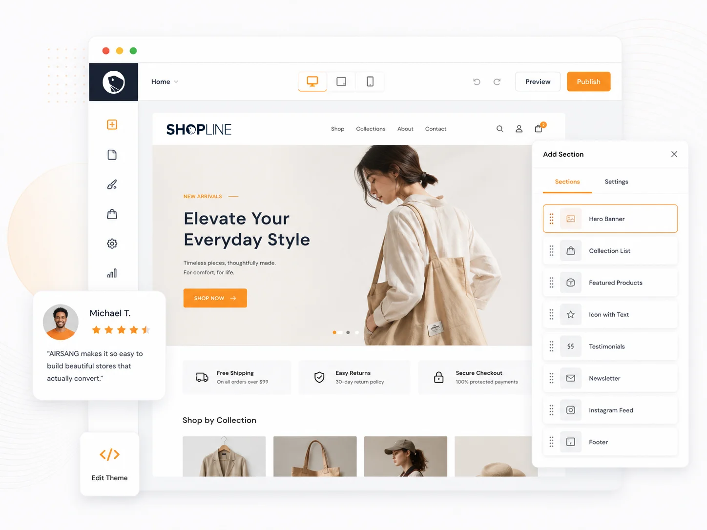 SHOPLINE 独立站设计与搭建设备展示