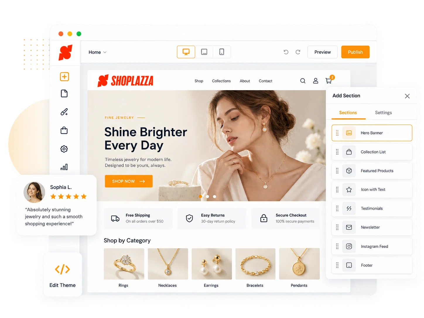 SHOPLINE 独立站设计与搭建设备展示