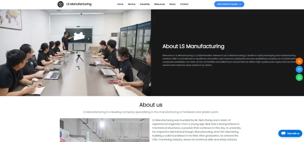 WordPress精密制造行业企业官网设计与搭建案例-关于我们页面:建立品牌信任