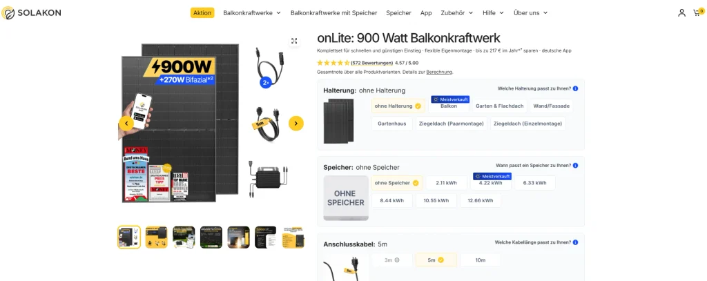 Shopify太阳能设备品牌独立站网站设计案例-产品页面设计策略