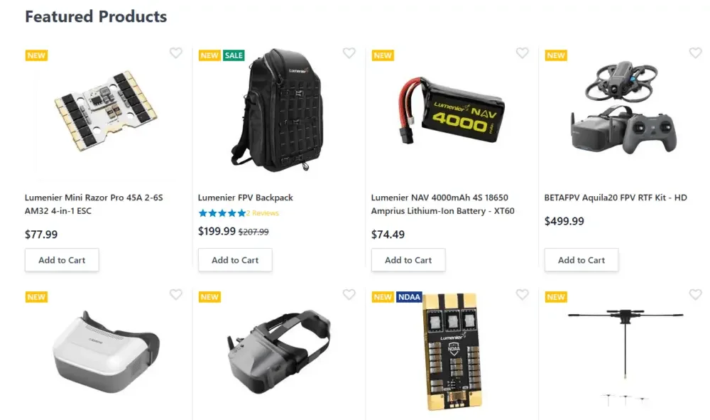 Shopify无人机品牌独立站首页设计案例-视觉层级与以转化为导向的设计