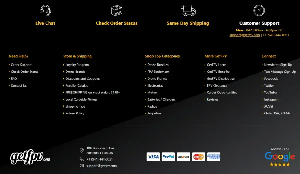 Shopify无人机品牌独立站首页设计案例-通过微设计强化网站信任感