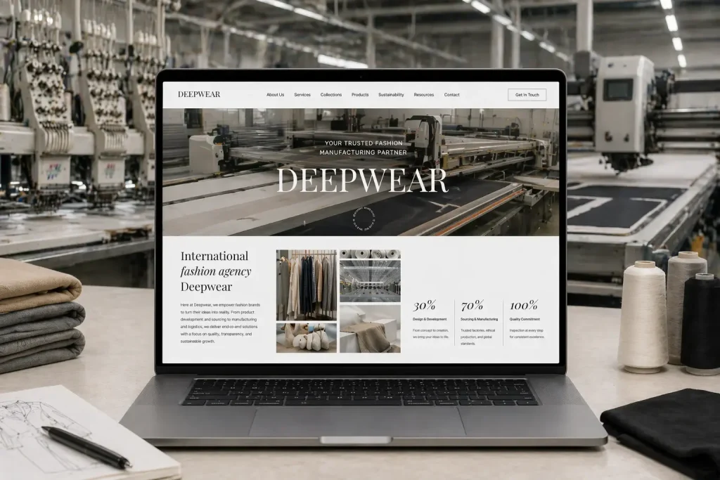 Shopify服装制造行业B2B网站设计案例
