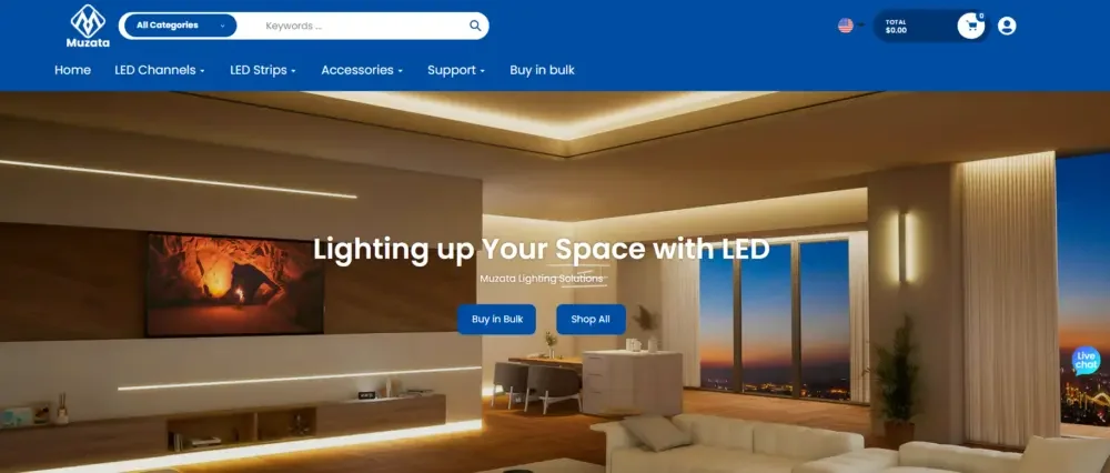 Shopify LED照明独立站网站设计与转化优化案例-Hero 首屏：快速传达核心价值