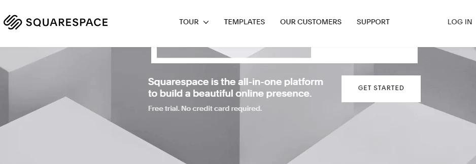 Squarespace 历史官网界面截图