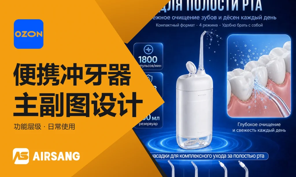 Ozon冲牙器主图设计案例