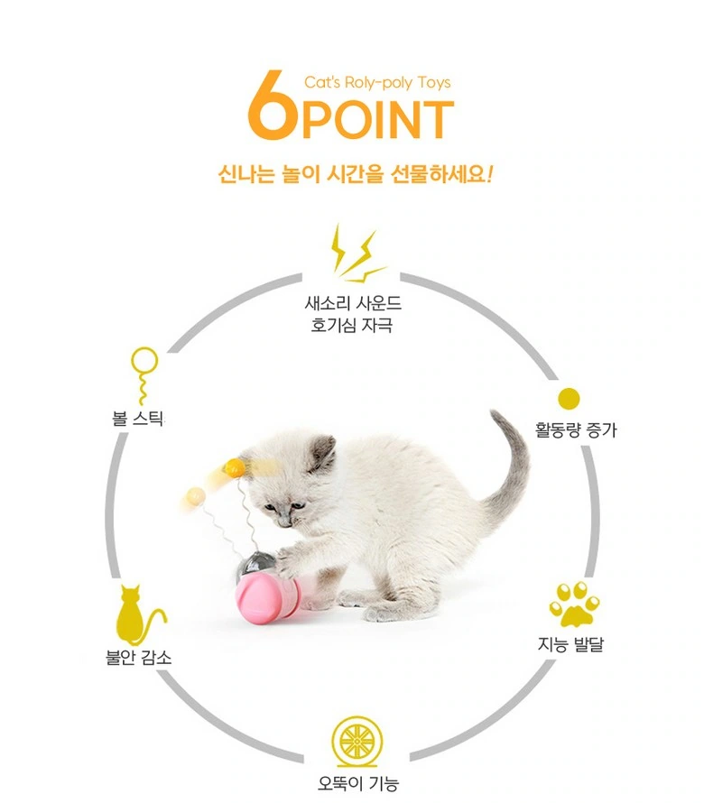 猫咪不倒翁互动玩具：功能索引：让六个主题沿圆形路径展开