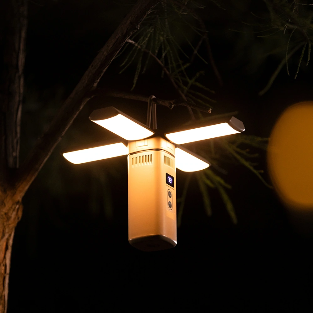 LUMAX折叠露营灯：夜间情境：用明暗突出发光面