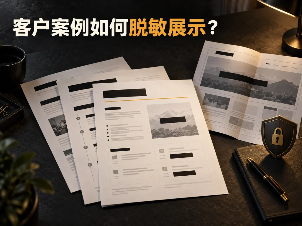 真实客户案例如何展示项目范围而不泄露客户信息？从公开清单到审批的实用方法