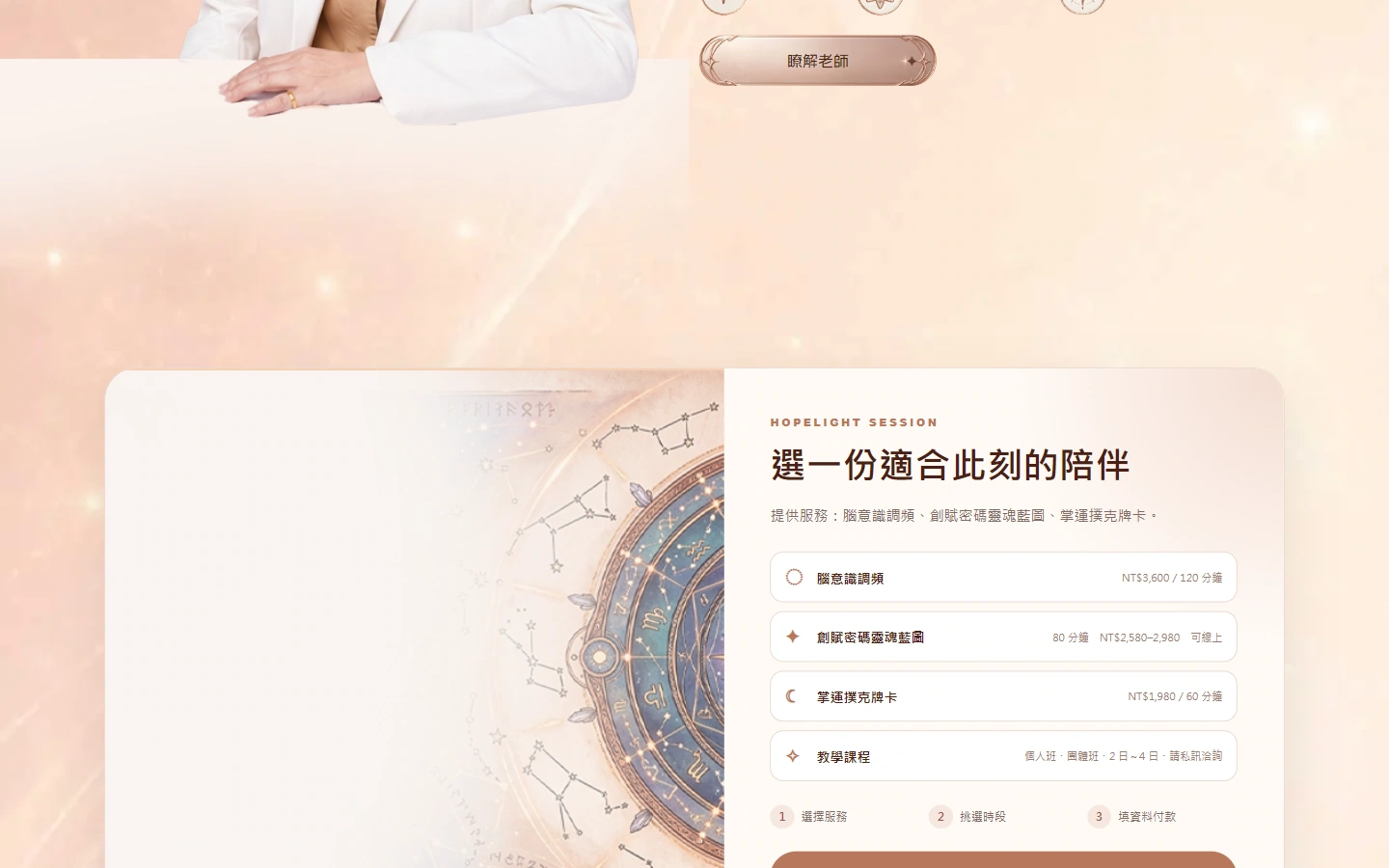 HopeLight 首页内容：把不同主题分开组织