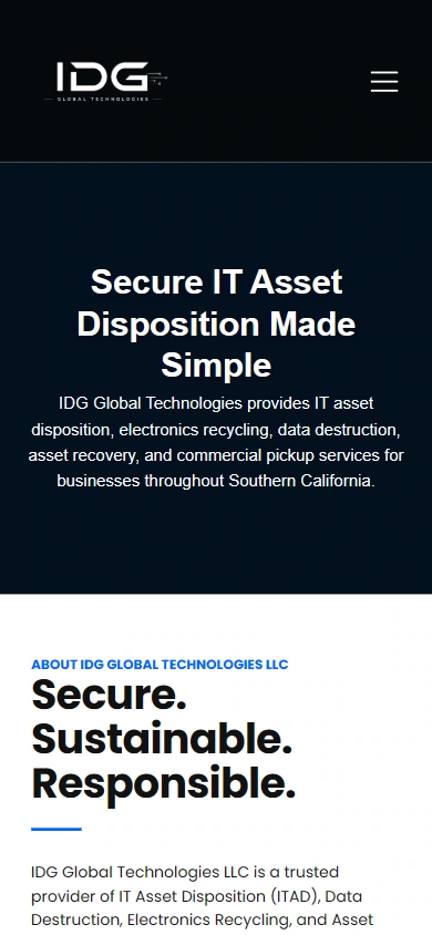 IDG Global Technologies 手机首页：按窄屏重新分配空间