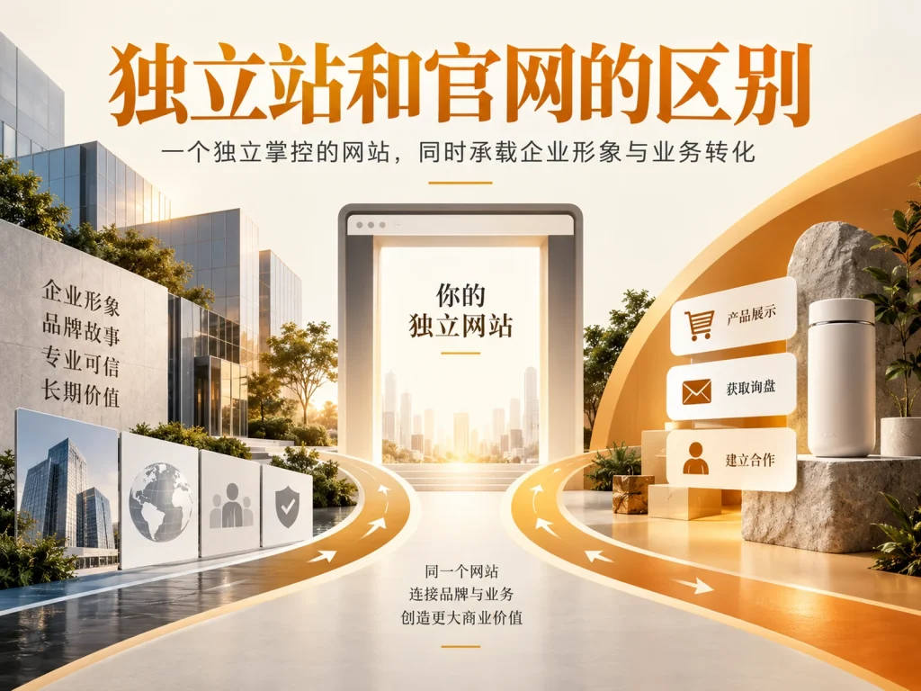 独立站和官网的区别：企业该先做展示、询盘还是交易？