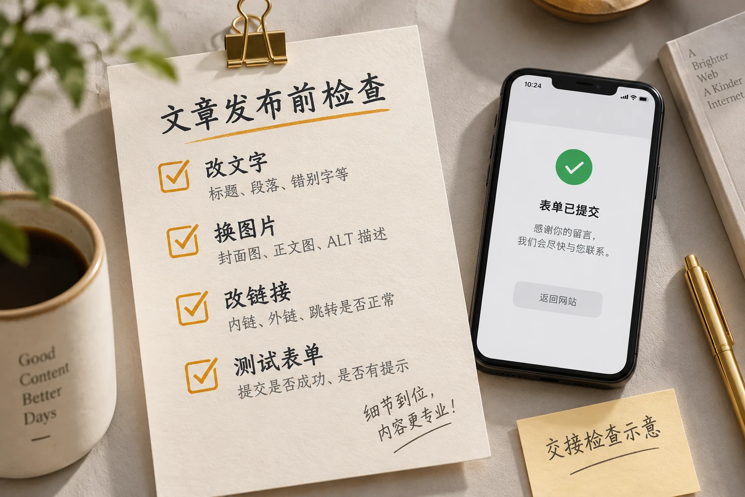 企业接手 WordPress 网站前的四项编辑和表单验收动作