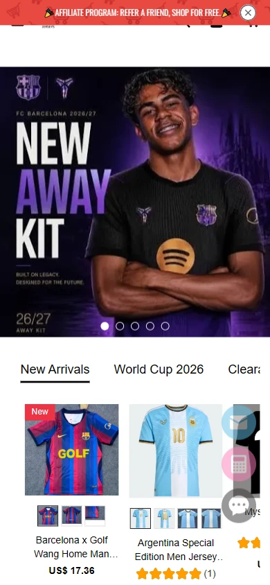 MMJerseys：手机首页：用海报和双列商品延续主题