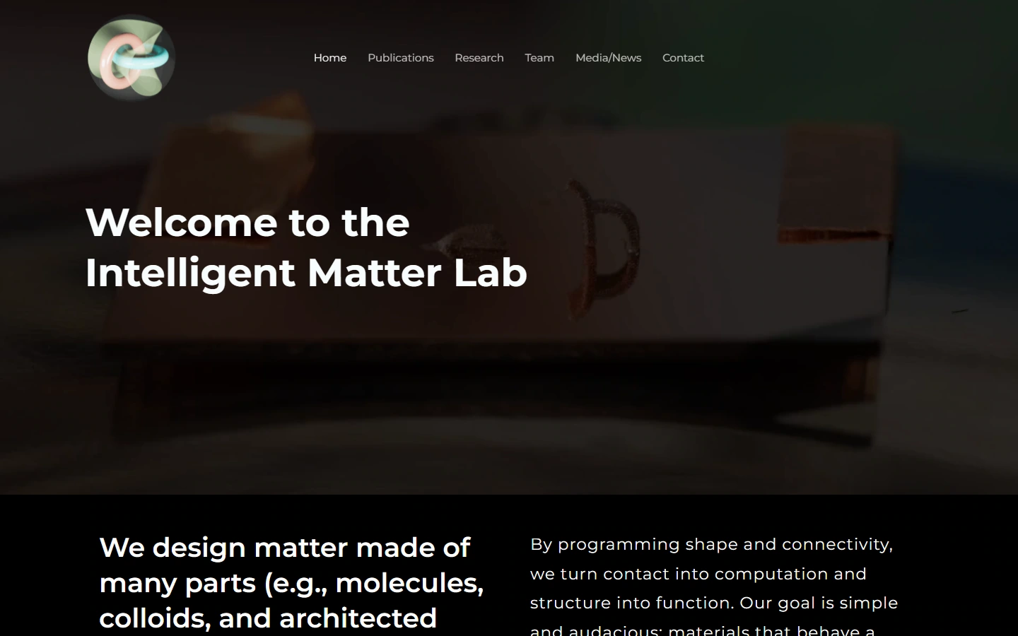 Intelligent Matter Lab 首页：智能材料研究与团队展示